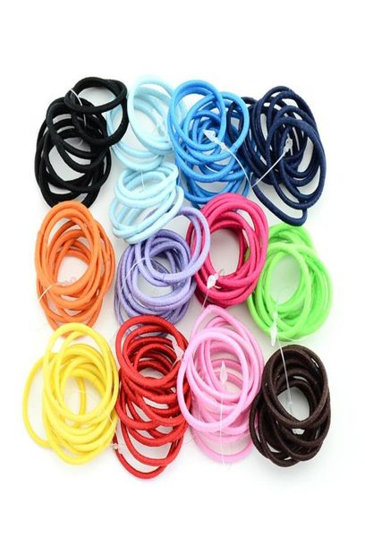 200pcs 3cm 12 Farben Hochwertiges Boutique Ribbon Elastic Hair Tie Seil Haar Band DIY Handgemachte Bögen Haarzubehör für Mädchen Chi2145774