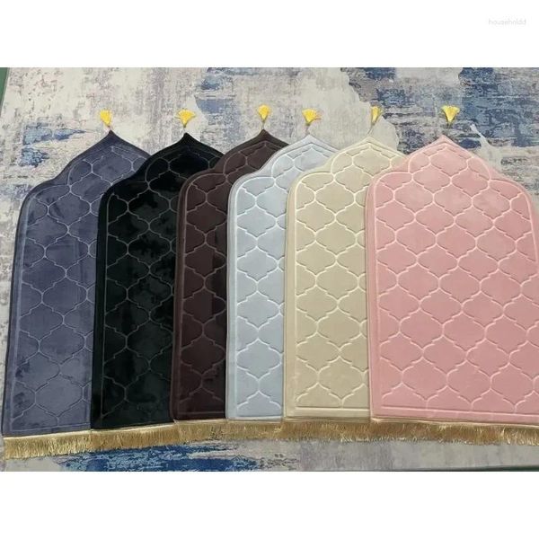 Teppiche verkaufen einfache Raschel -geprägte Gebetsdecke Matte Teppichboden