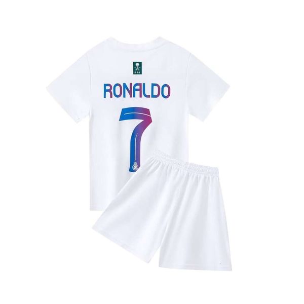 Soccer Jerseys Men's Tracksuits 23-24 Al-Nassr FC Victory Erke White No.7 Ronaldo Kids 'Jersey 14-30 jardas