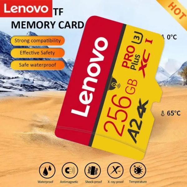 Адаптер Lenovo 2TB Class 10 SD Card Memory Card 128GB Micro TF/SD -карта 1TB Флэш -память SD -карта Подарок TF Card Adapter Camera/Drone/Dash Cam