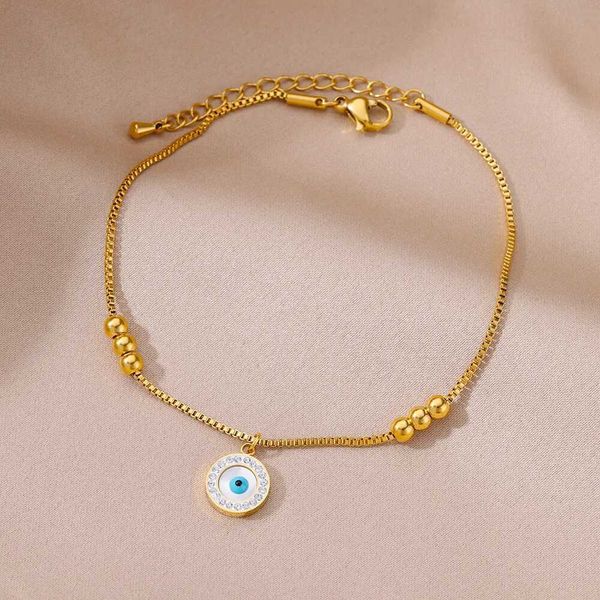 Fußkettchen 316L Edelstahl Fußkettchen für Frauen Imitation Perle Gold Farbbein Armbänder Körperschmuck Strandzubehör kostenlos Versand