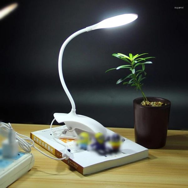 Tischlampen Schreibtisch Beleuchtung Lampe USB -LED 14 mit Clipbett Lesebuch Buch Moderne Feortures