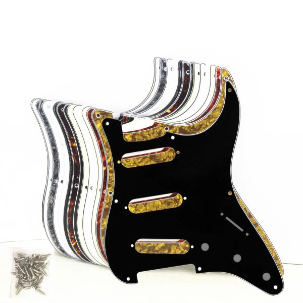 Accessori Fleor USA 8 Hole Vintage Pickguard SSS Viti a piastra gratta per parti di chitarra elettrica