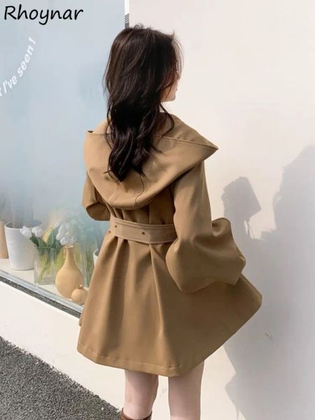 Blazers Trench Cats Mulheres Baggy Compoled Autumn Temper Baggy S3xl Designer puro Casual de roupas da moda coreana Preppy