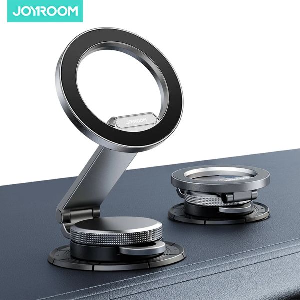 Stands Joyroom Magnetic Magnt Mount Allmetal Magnet mais forte suporte de telefone dobrável para o painel de telefone Tesla para iPhone para iPhone
