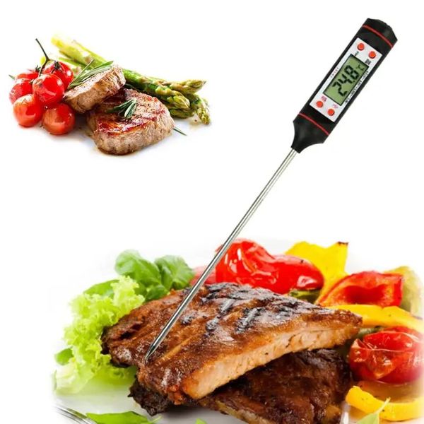 2024 Digitales Thermometer Küchenthermometer für Fleischwasser Milch Kochen Lebensmittel Sonde BBQ Elektronischer Ofen Thermometer Küchenwerkzeuge