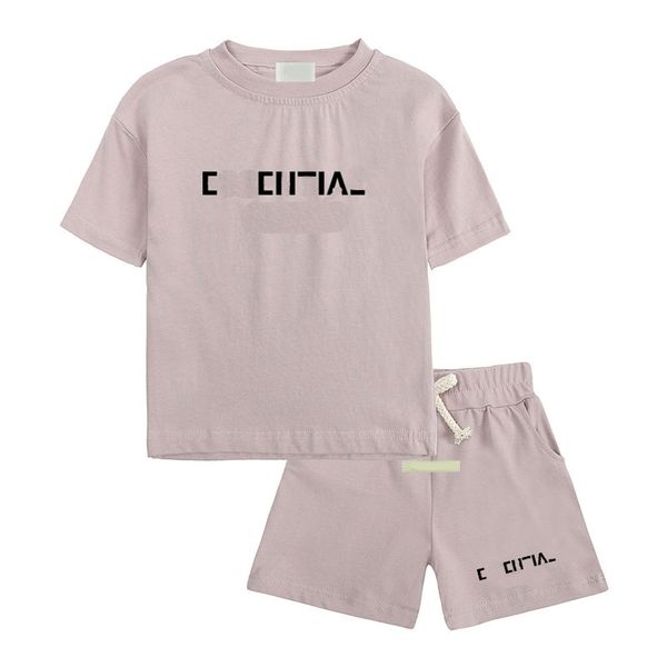 Baby Designer Kinder Tracksuit Jungen Mädchen Kleidung Set 2PCS T -Shirt Shorts Anzüge Kinder Kurzarm Sport Kleinkind Kleidung CAD24050604