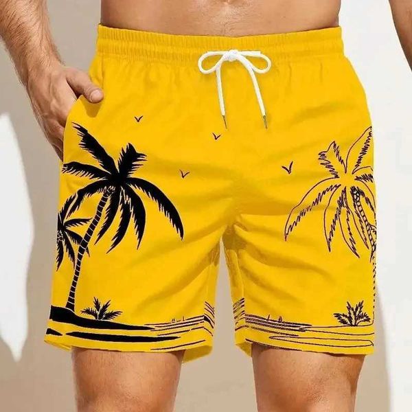 Cortometraggi da uomo Shorts Summer Shorts Stampare comodo tavolo da surf Shorts Hawaiian Beach Pants Dry Sports Pants Mens Beach Shorts Boys T240505