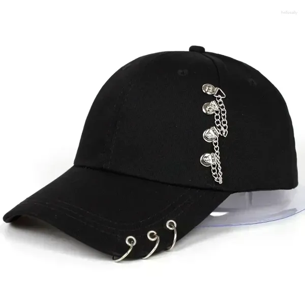 Caps de bola Moda Snapback Hats Women Sun Hat Men vendendo anel de ferro Kpop Cap ajustável de beisebol 2373