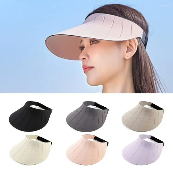 Boinas de boinas sufra -ar respirável chapéus de sol masculino Mulheres Viseira Ajustável Proteção UV Top Top Sports Tennis de tênis de tênis Runnando protetor solar Cap de praia