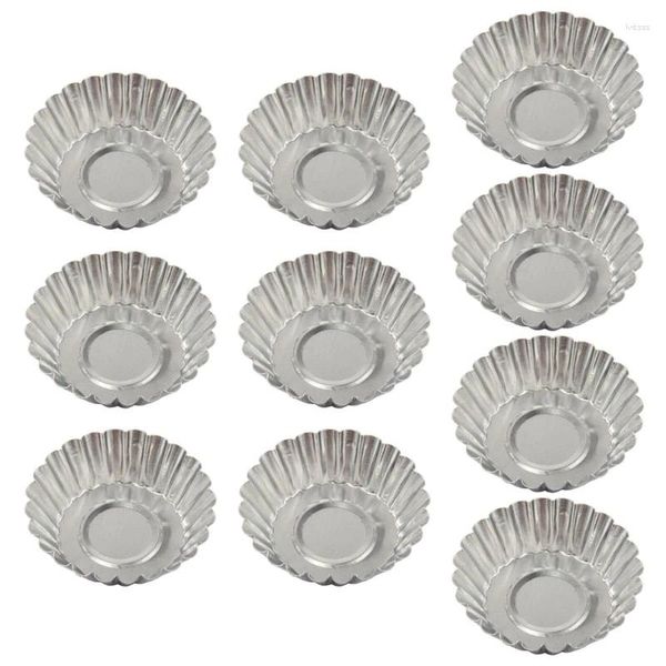 Ferramentas de cozimento 10pcs ovos moldes azedos alumínio mini panelas de linha de cozinha copos