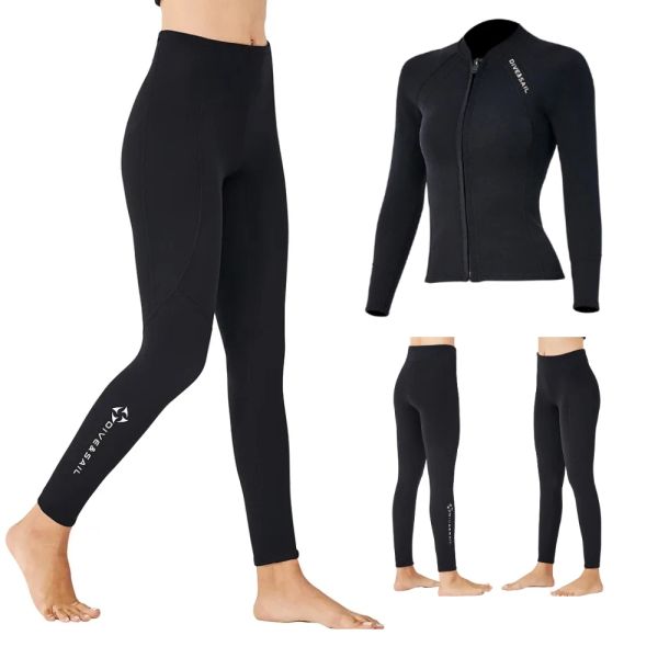 Abiti di immersione in muta di muta in neoprene a vela Donne che surliving Snorkeling Surkeling Surfing Swimming Pantaloni caldi Leggings Dimensioni S2XL