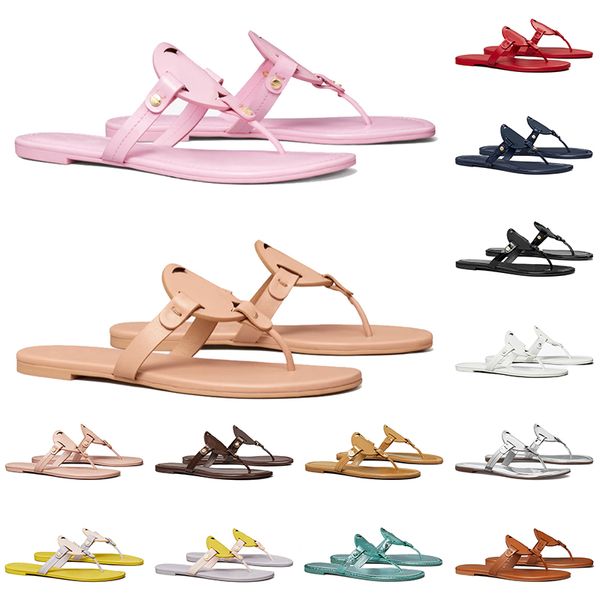 Designer berühmte Frauen Sandalen Luxus Miller Og Pantoffeln Gleitscheiben Leder Flip Flops Black Pink Beige Mules Plattform Slipper Sandale Sliders Frauenschuhe Dhgate Dhgate