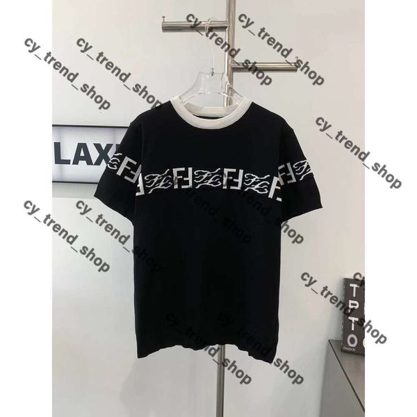 Fendishirt Italia Fen Men Designer Maglietta Abiti da donna Abiti da donna Esclusiva Tees Summer Polo Goth Manica corta Haikyuu Brand Fendu Short Fenti Tshirt Louiseviution Shirt 709