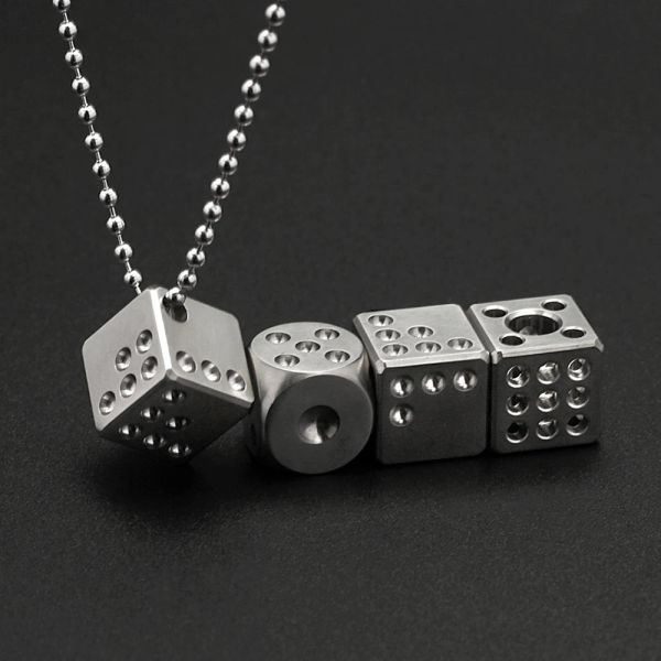 Strumenti TC4 Dice in lega di titanio EDC esterno Cool Small Tool Grey Round Titanium Dice