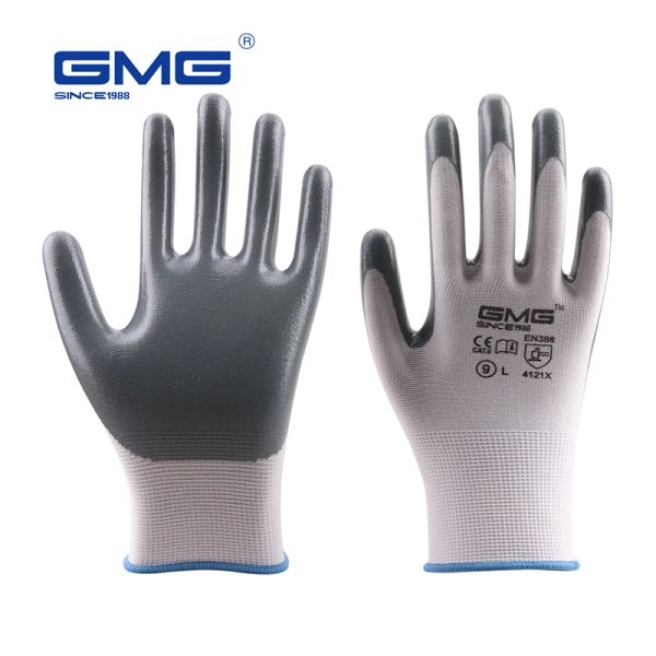 Guanti Vendite a caldo 6 coppie funzionano guanti GMG Garden Mechanic Guanti protettivi Donne guanti guanti guanti da lavoro nitrile