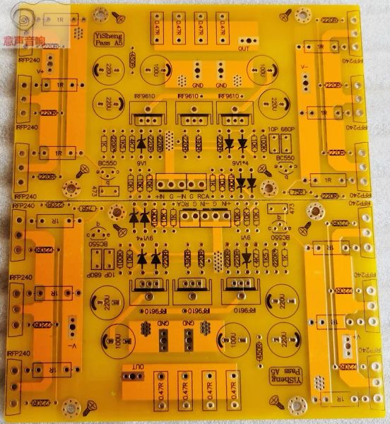 Verstärker Nvarcher 2pcs passieren A5 Einer -Klasse -A -Leistungsverstärker ausgeglichener Eingangs -PCB