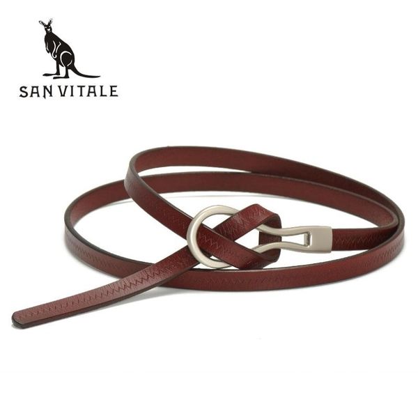 2017 Nuovo designer Ladies Belts Women's Cint's Cow Genuine in pelle Casual Weckband casual per gonne Abito Studenti Pure Colore 260f