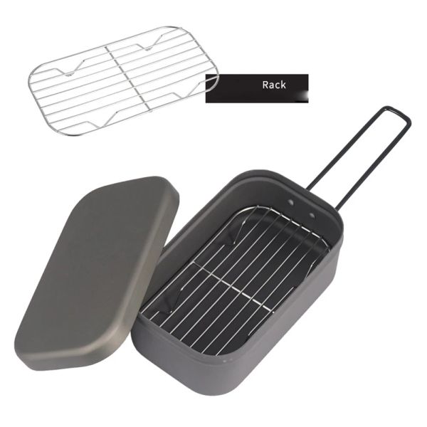 Cookware de cozinha ao ar livre camping utensília de alumínio lanche turística de alumínio portátil bagunça lata churrasco piquenique panela de utensílios para caminhadas de mochila