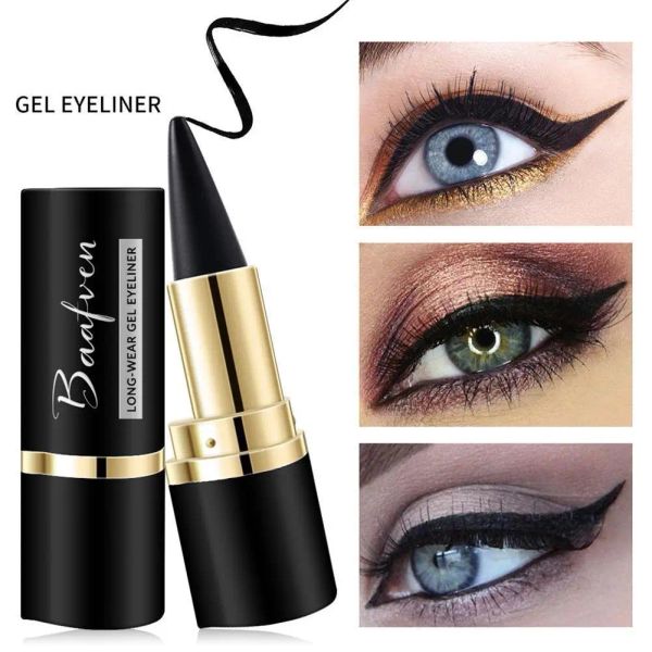 Eyeliner 1pc Siyah Su Geçirmez Eyeliner Krem Uzun Giymesi Giymesi Giyin Giyin