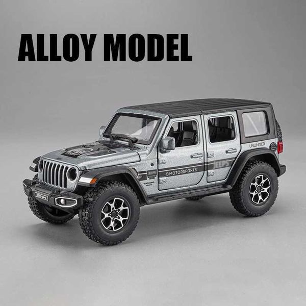 Diecast Model Cars 1 32 Jeep Wrangler Sahara внедорожного сплава модель модель-автомобиль игрушка Die Cast Metal Casting Sound и Light Car Toyl2405