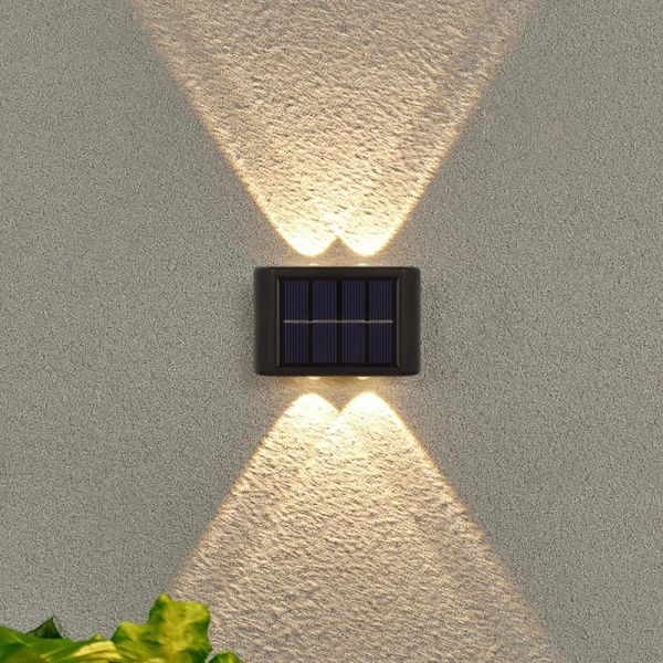 Dekorasyonlar Güneş Duvar Işıkları Açık IP65 Su geçirmez LED lamba Yukarı ve Aşağı Yukarı ve Aşağı Bahçe Balkon Yard Sokağı Ev Dekorasyonu