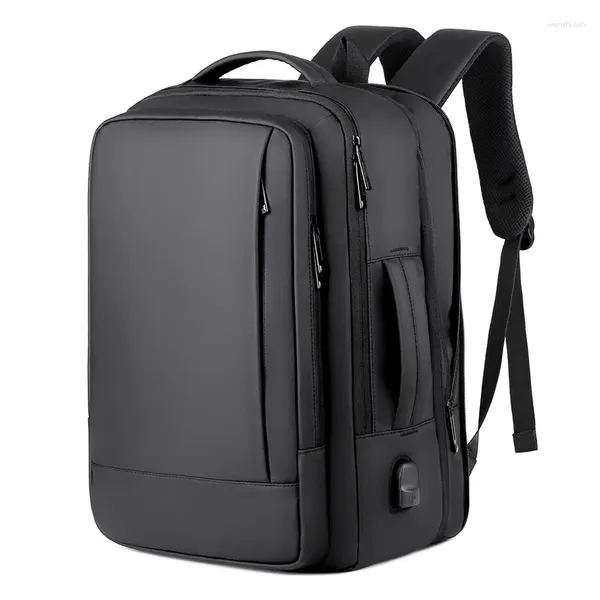 Backpack USB Charging Business Masculino Bacha de computador à prova d'água Men Bolsa de estudantes universitários de estudantes universitários