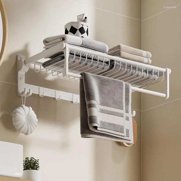 Küche Aufbewahrung weißes Handtuchregal nicht perforiertes Badezimmer Wand montiert Raum Aluminium hängen hängen