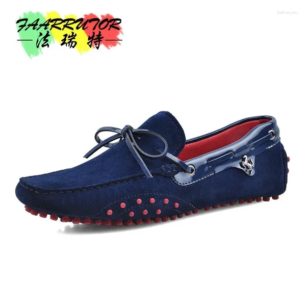 Casual Shoes Marke US 6-11 Big Size 45 Kuh Wildleder Leder Herren Schnürfeuerladers Moccasin Boot