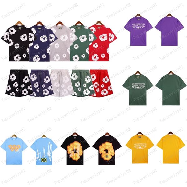 Shirt designer Cotton Flower Ring Street Street T-shirt Casual Spring and Autunno Design T-shirt Hip Hop Top Street Street Magliette da uomo