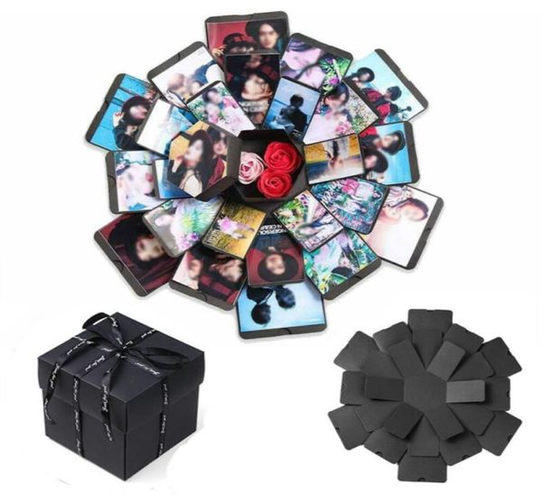 Explosão criativa po bomba caixa diy scrapbook hexagonal amor nota explodindo caixa festival aniversário surpresa gift2039720