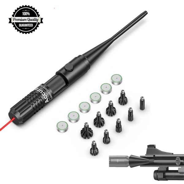 Optics Red Laser Bohrung Sehgewehre Handfeuerwerdwerdwere Kollimator 12 Adapter Kit -Taste für 0,177 bis 0,54 Kaliber 17 Zubehör
