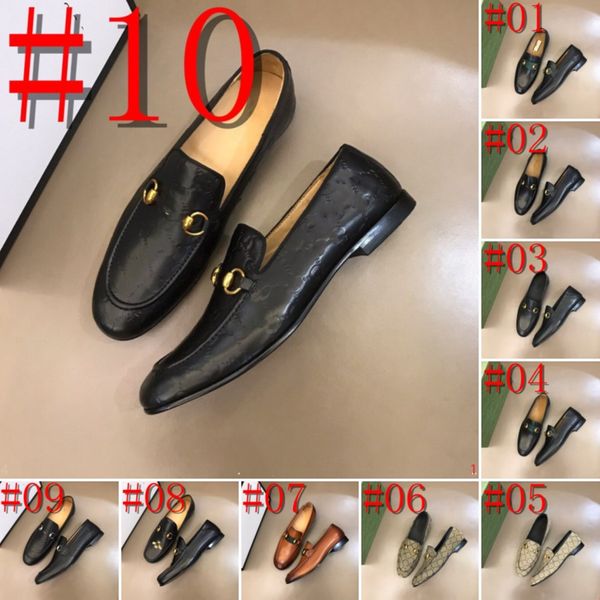 11 Model Luxuosos Mocassins Men Sapatos Moda Casamento Melhor Man Sapato Designer de negócios Sapatos de couro genuínos para homens Original