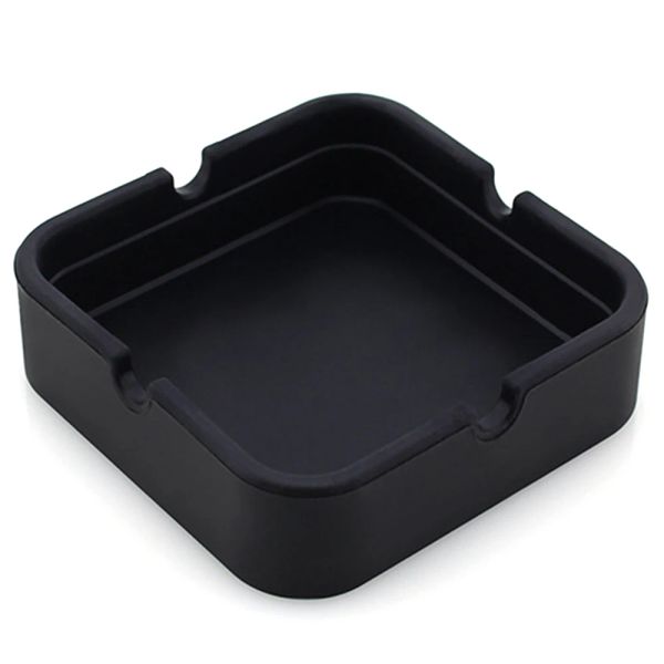 Acessórios 1pc Silicone Ashtray Cinza quadrado Bandeja lavável Resistência a queda de charuto Men macio ecofriário Decoração em casa