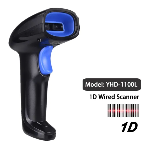 Scanners 1D Scanner de código de barras a laser USB para 2D Qr Handheld Bar Code Readers Dispositivos de varredura