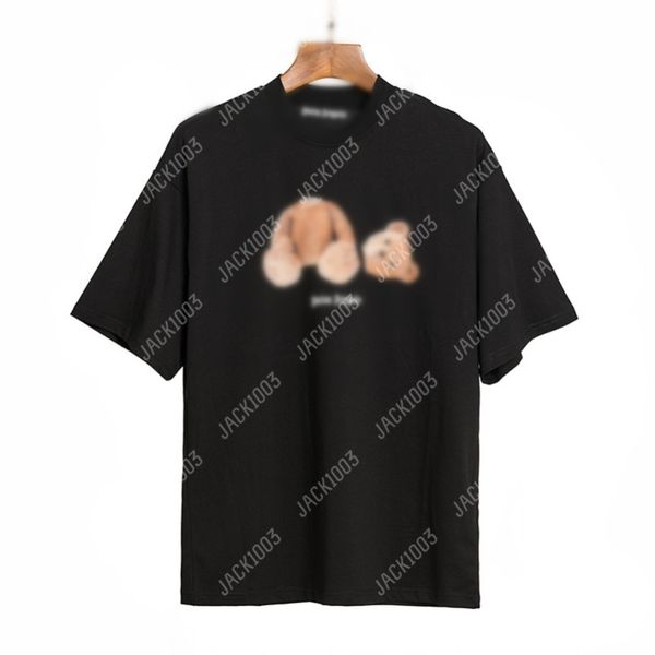 Palm pa harajuku 24ss molla rotta per lettere orso decapitato con lettere logo maglietta sciolta hip hop oversize hip hop unisex a manica corta tees angeli 2058 eyp