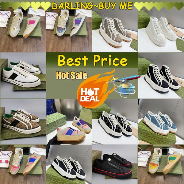 Designerinnen Frauen Freizeitschuhe niedrig geschnittene Hochschreiber hochwertige Sneaker-Leinwand Tennisschuh Stoffstoffe Schuhe cool rotes Grün