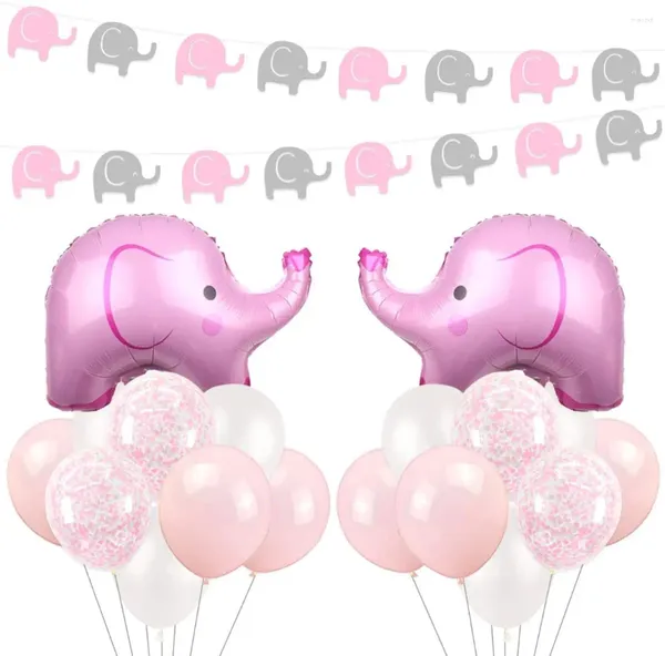 Party Dekoration rosa Elefant Babyparty Dekoration Ballon Set Luftballons Girland für Mädchen Geburtstagsbedarf