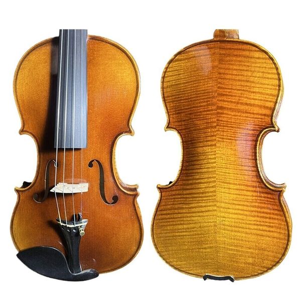 4/4 violino fatto a mano bel suono di buon fiamma a spirito a spirito acero di abete rosso