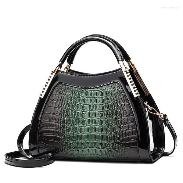 Bolsas de bolsas de ombro para mulheres Bolsa feminina Crocodilo Mensageiro coreano Insparências de bolsas de bolsa de femininas de tendência simples