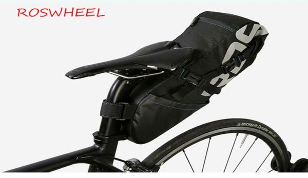 Rosteu 131414 Bicicleta Bolsa de segurança Bike Bike Selddle Storage Pannier Ciclismo MTB ROAD MACO VACHA VENDENTE ESTUDENCIAL 8L 10L 2546254