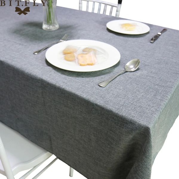 Cuscinetti imitati in lino vano grigio tavolo da cucina grigio da cucina decorativo tavolo rettangolare copertura tavolino in tessuto da tè per soggiorno