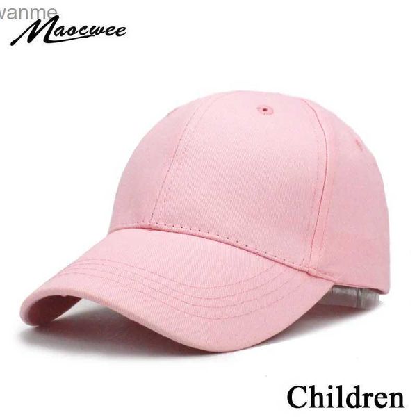 Caps Hats Childrens Color Sólida Criança Criança Capinha Baseball Com Primavera/Verão menino de hip-hop/menina Baby Cap 3-8 anos de idade Green WX