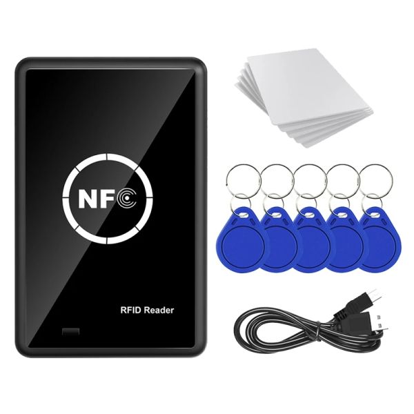 Karte RFID NFC Kopierer Duplicator 13.56KHz Key FOB NFC Smart Card Reader Writer 13.56MHz verschlüsselter Programmierer USB UID T5577 Ersatz