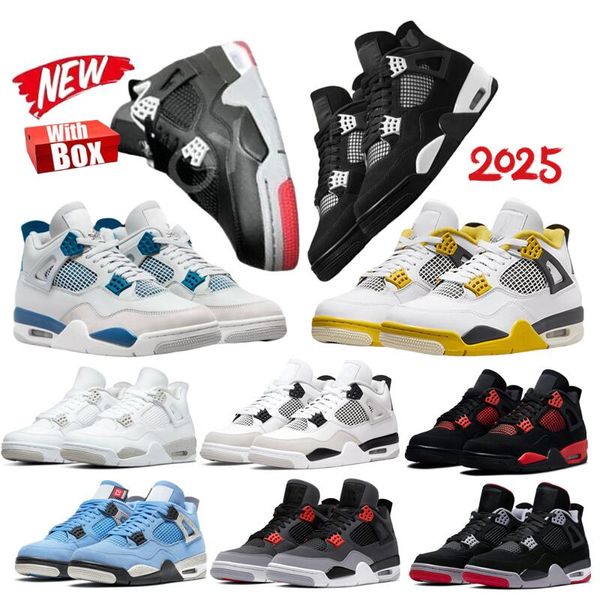 Blue militar 4s oxidado verde 4 UNC Universidade Blue 1s Basquete Sapatos Og Fire Espaço Vermelho Jam Concord Sneakers Men Women With Box 5 Raging Bull White Cement Novo 2025