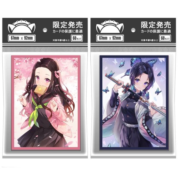 Giochi 60PCS/BAG Anime Card Maniche 67x92mm Cards Board Game Cards Shield Copertura a doppia carta per TCG/PKM/MGT Cards di trading