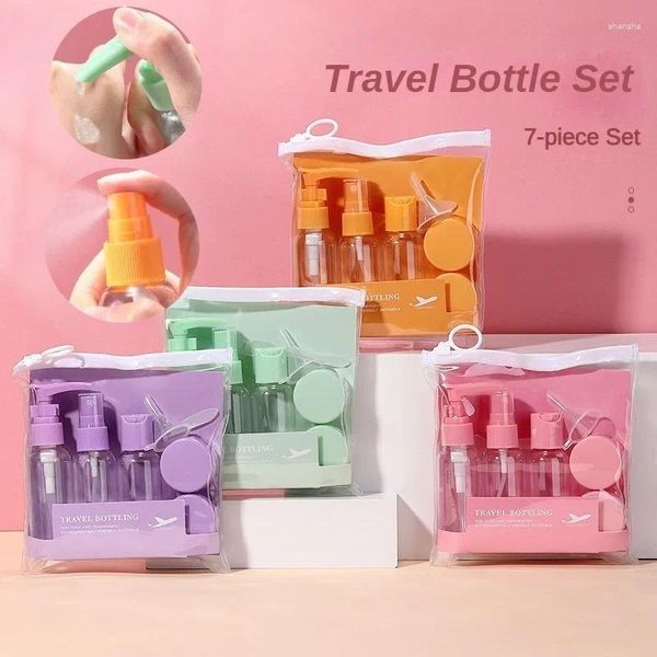 Speicherflaschen tragbare Reiseflasche Set Spray Lotion Rohr Abfüllung Parfüm Kosmetische Flüssigkeitsbehälter nachfüllbare Hautpflegewerkzeuge