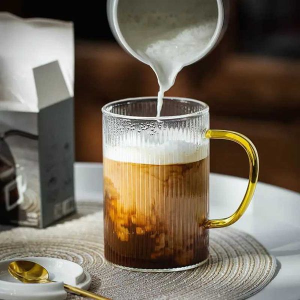 Tumblers Coffee Mug Milk Tea Tea Glass Pring Water Cup Cups Cups H240506