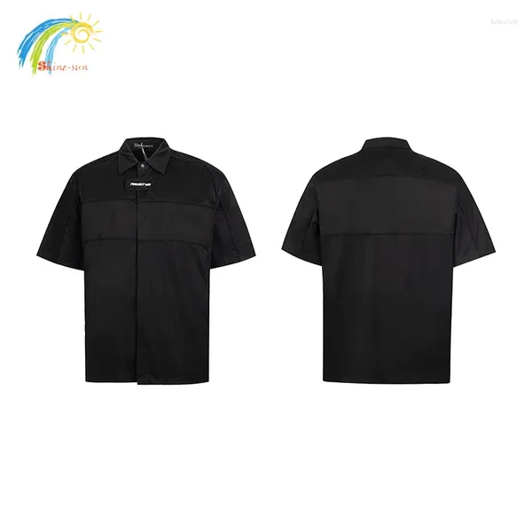 Camisas casuais masculinas 2024 estilo de retalhos estilo de verão graalz Projeto G/R CAMIS