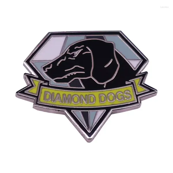 Broches Metal Gear Games Solid Games Pinos de esmalte Originalidade Lappel Badge Jaqueta de jejum Backpack Decoração de broche, dado o presente dos fãs de amigos presentes